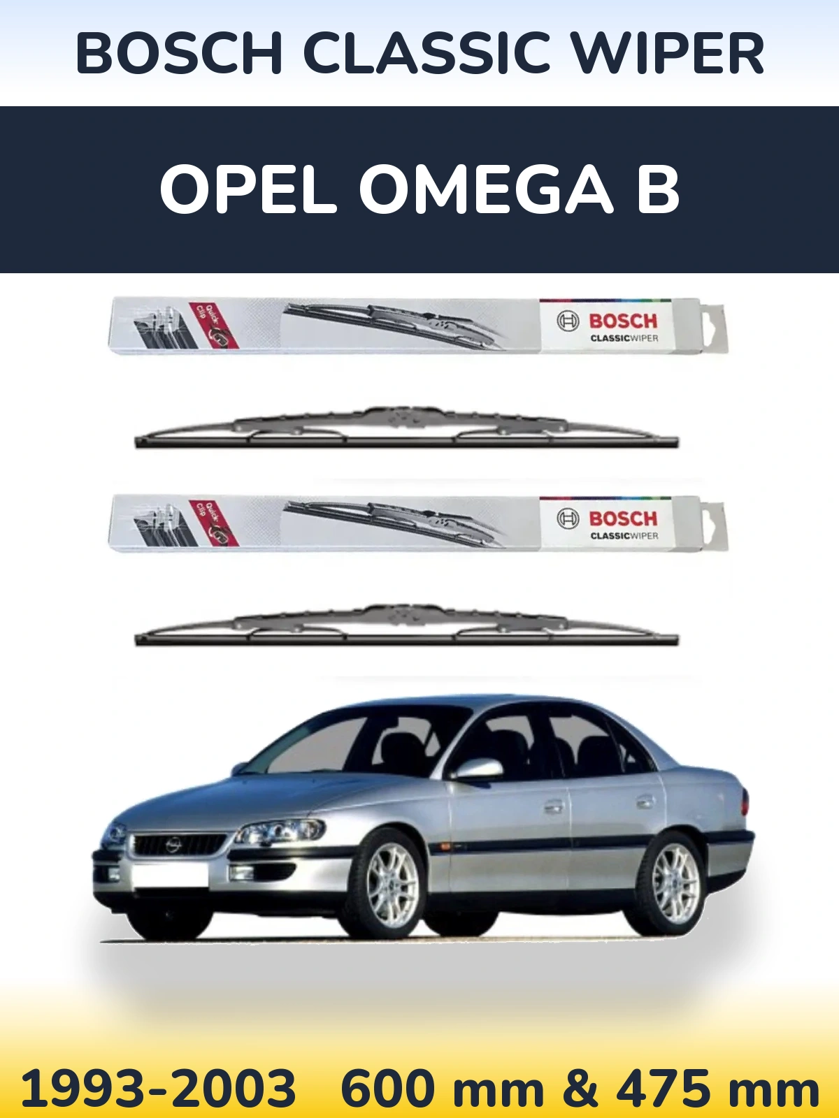 Ștergătoare BOSCH Classic Wiper pentru Opel Omega B