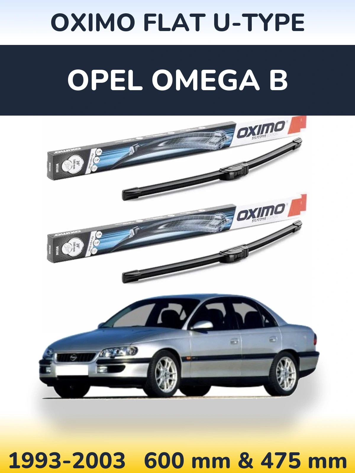 Ștergătoare Oximo Flat U-type pentru Opel Omega B