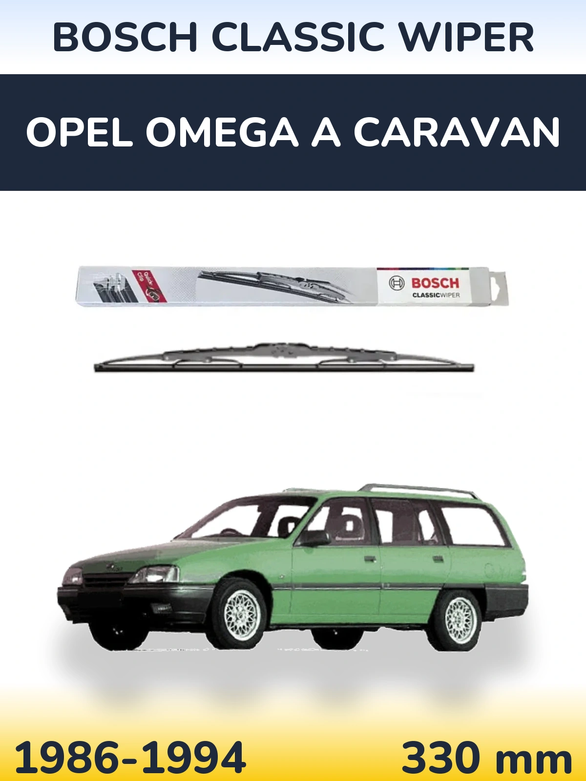Ștergătoare BOSCH Classic Wiper pentru Opel Omega A Caravan