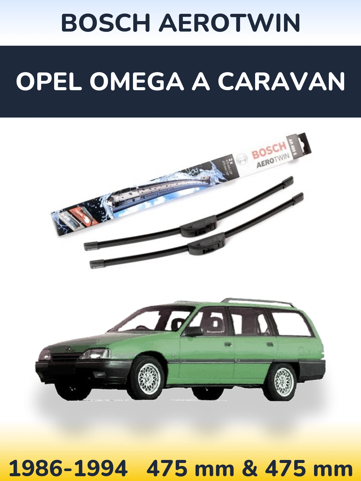 Ștergătoare BOSCH AeroTwin pentru Opel Omega A Caravan