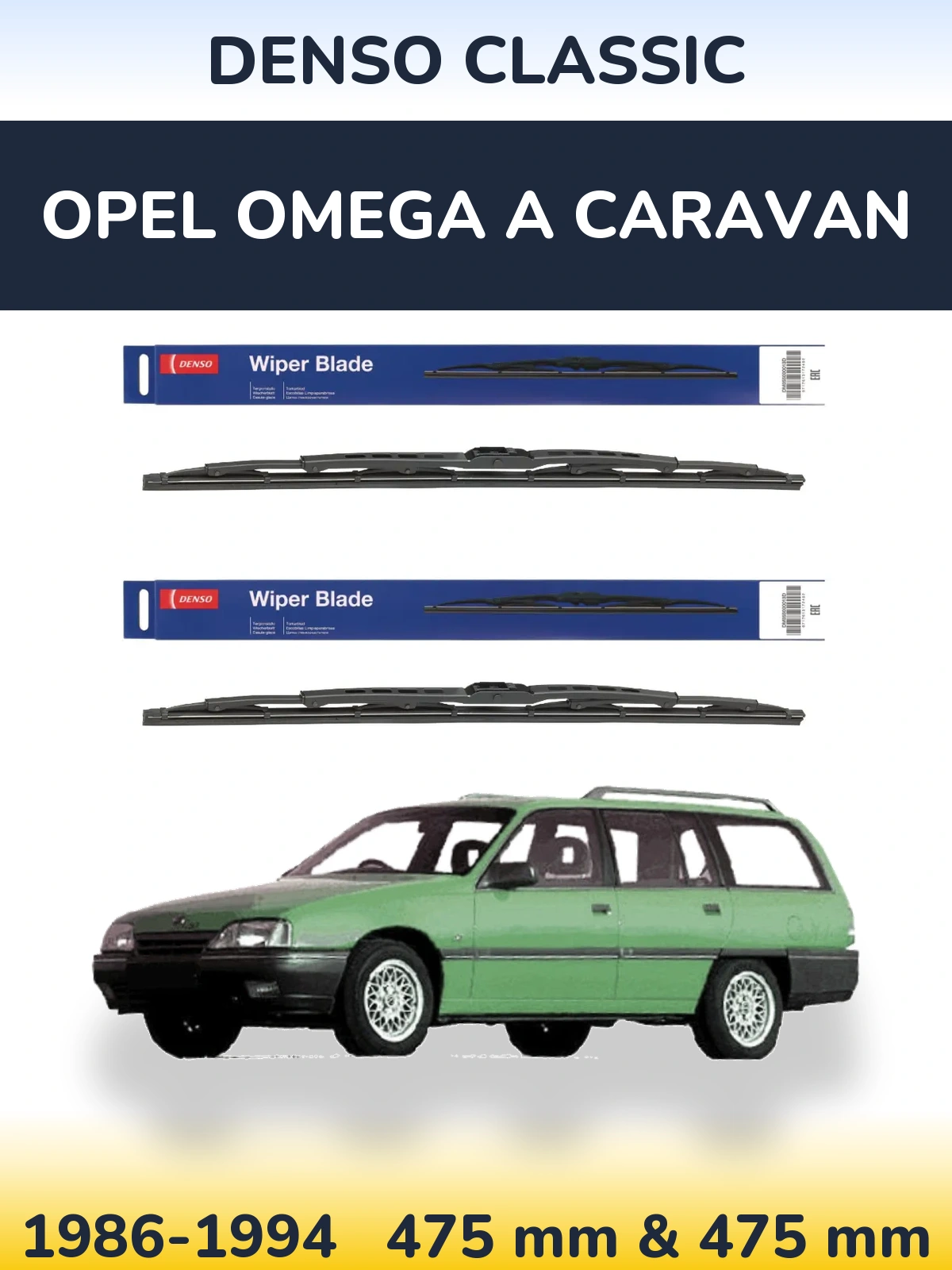 Ștergătoare Denso Classic pentru Opel Omega A Caravan