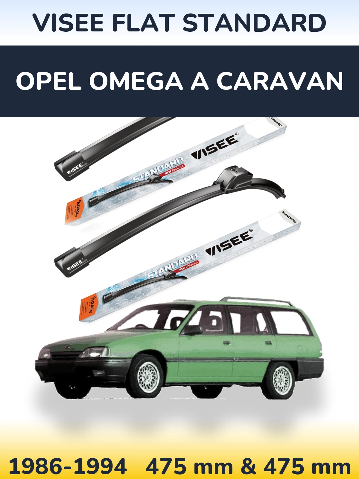 Ștergătoare VISEE FLAT STANDARD pentru Opel Omega A Caravan