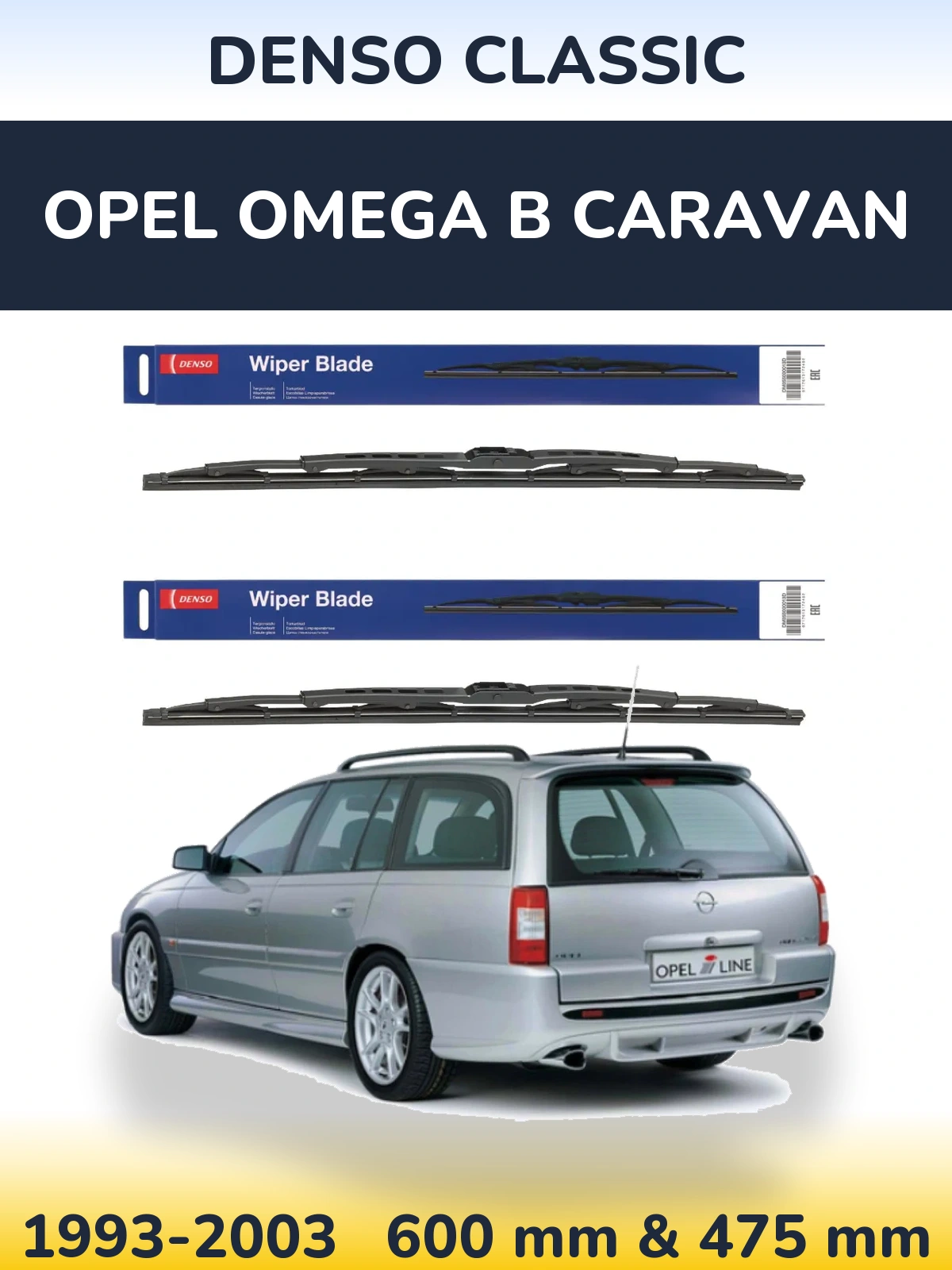 Ștergătoare Denso Classic pentru Opel Omega B Caravan