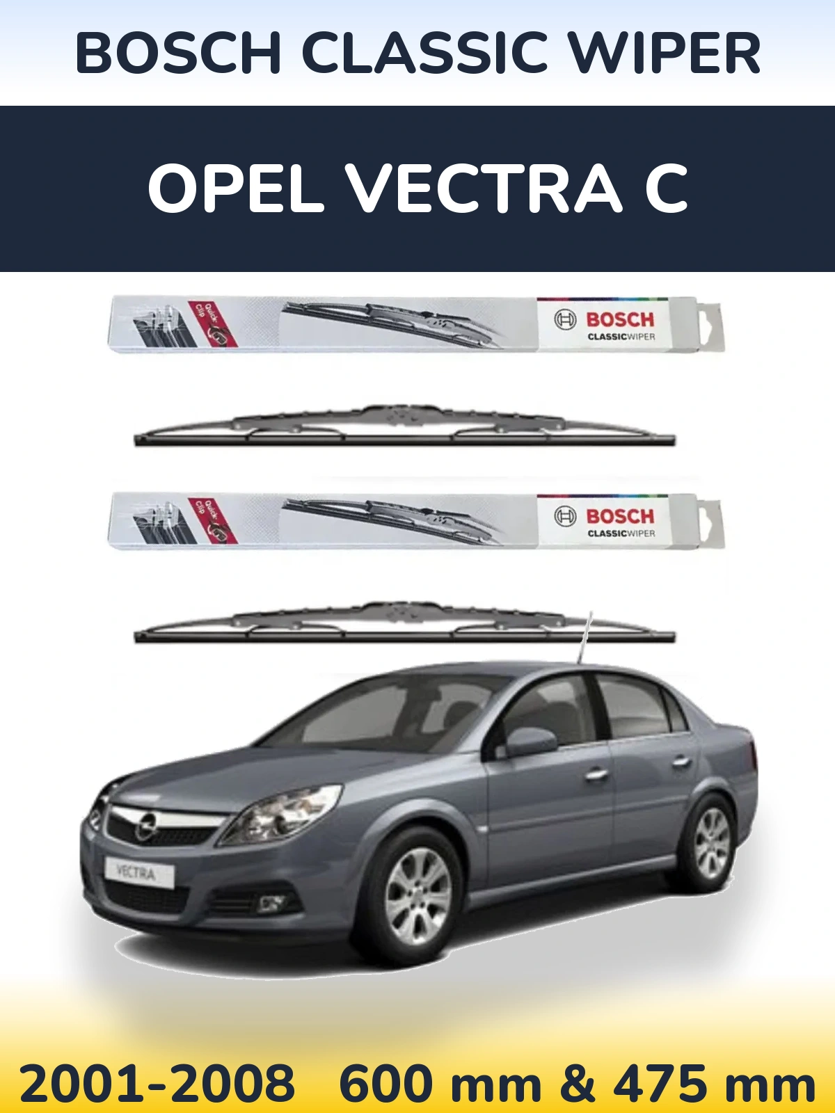 Ștergătoare BOSCH Classic Wiper pentru Opel Vectra C