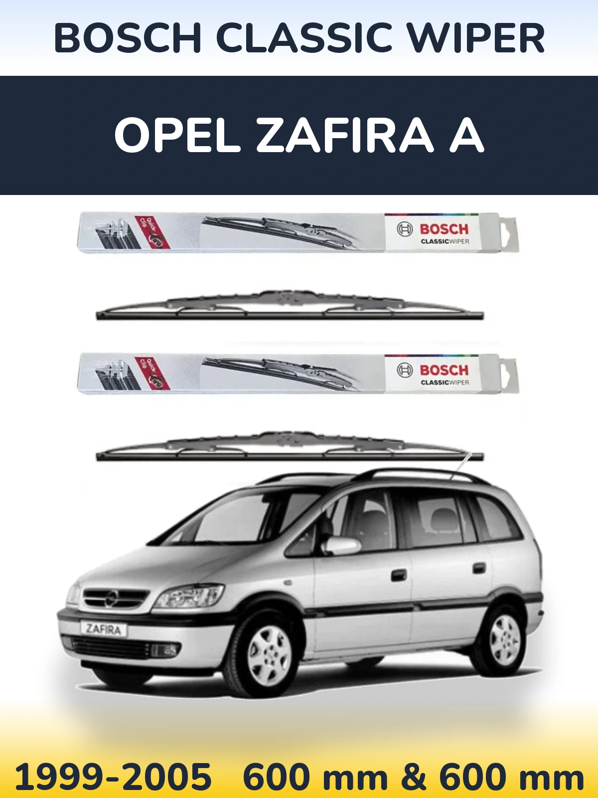 Ștergătoare BOSCH Classic Wiper pentru Opel Zafira A
