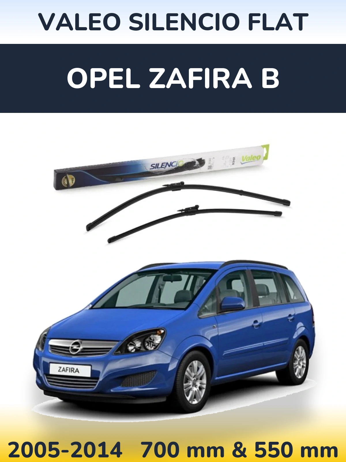 Ștergătoare Valeo Silencio Flat pentru Opel Zafira B