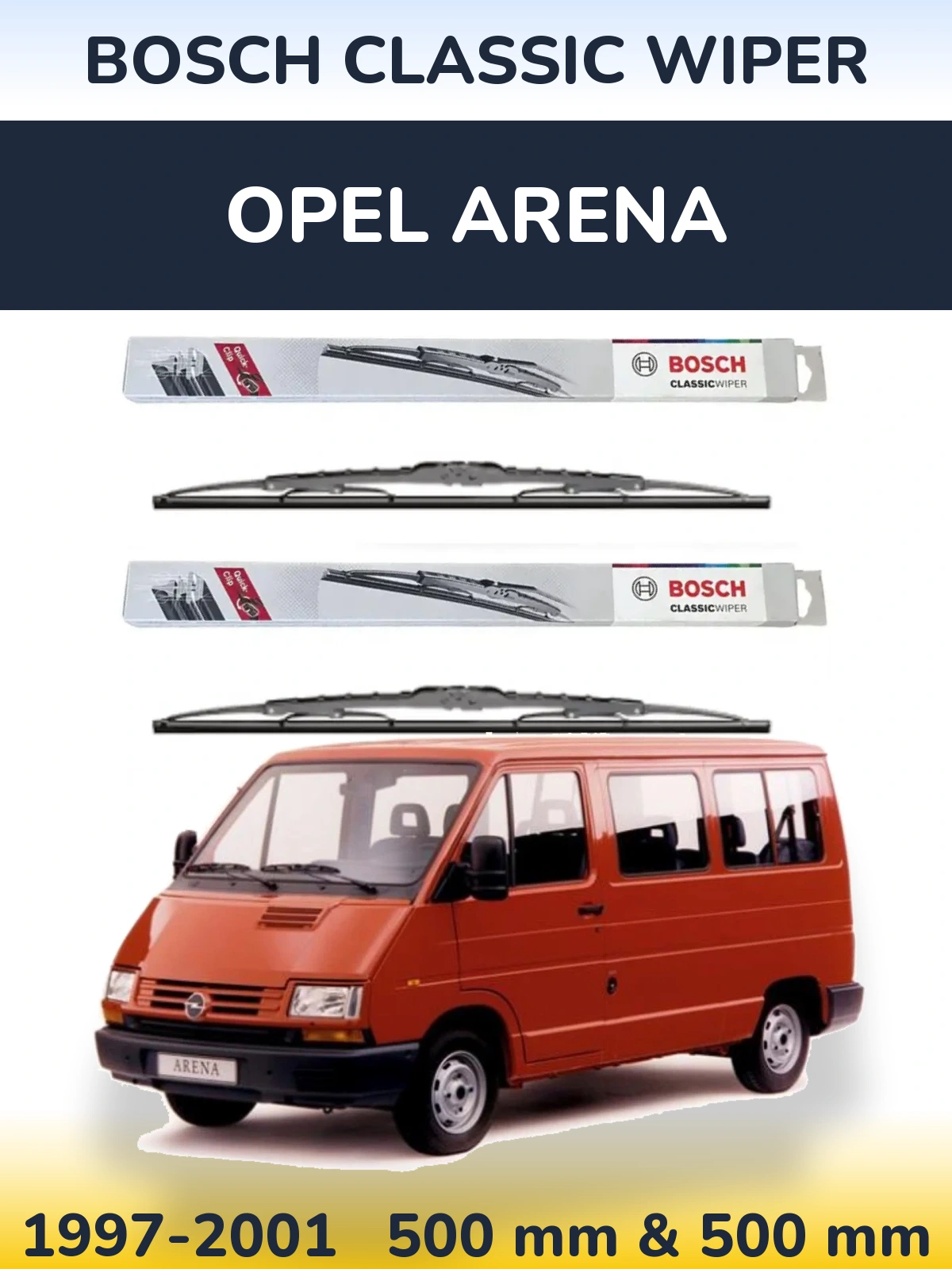 Ștergătoare BOSCH Classic Wiper pentru Opel Arena