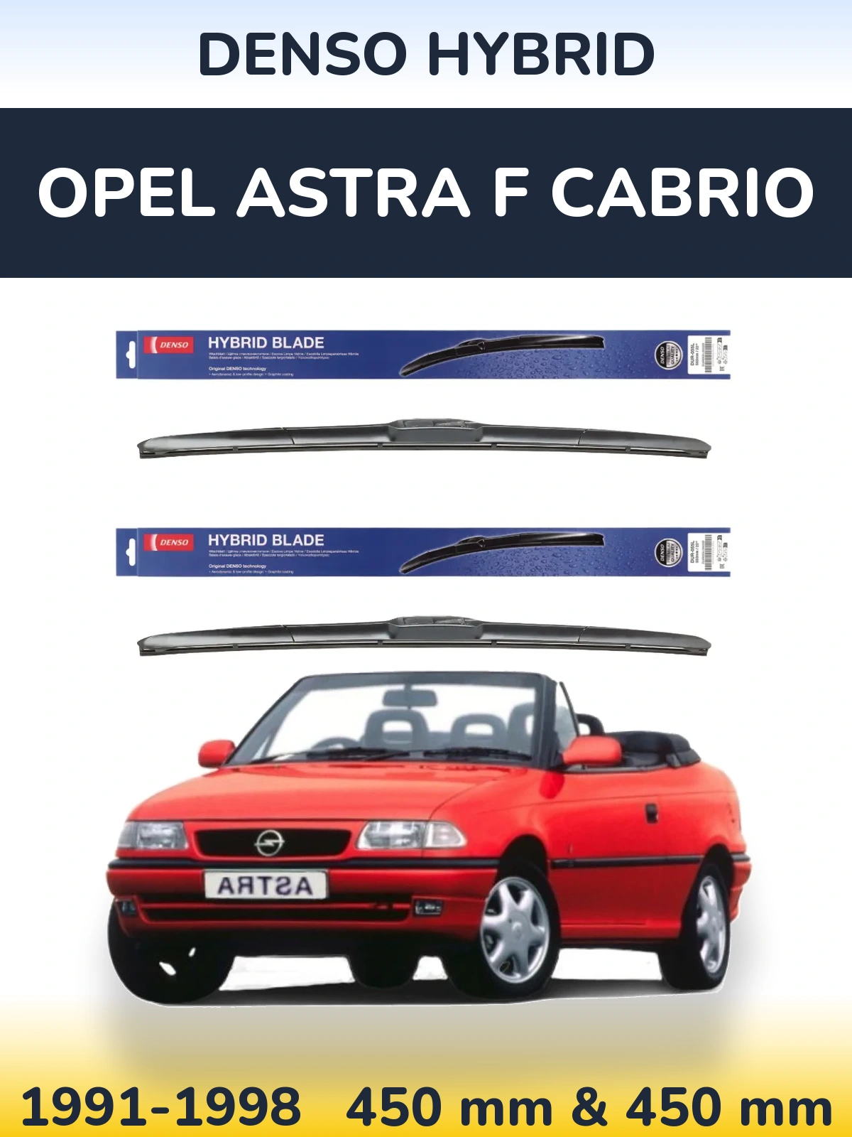 Ștergătoare Denso Hybrid pentru Opel Astra F cabrio