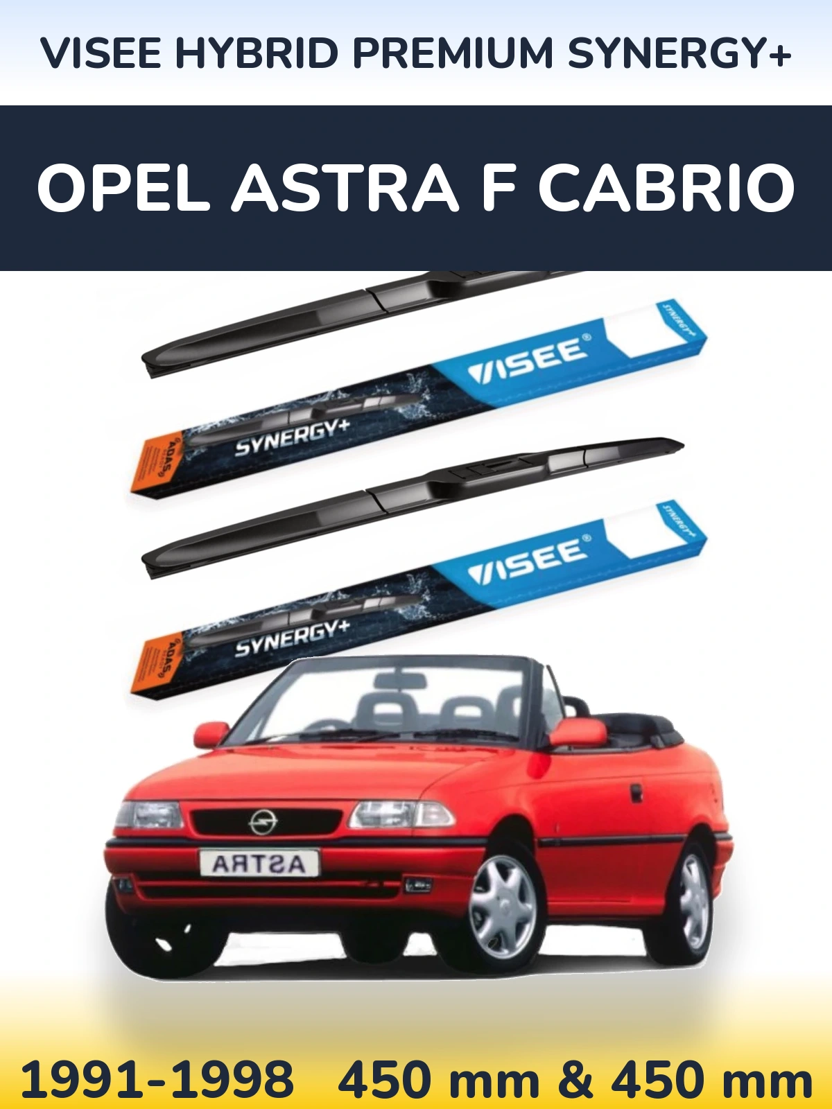 Ștergătoare VISEE HYBRID PREMIUM SYNERGY+ pentru Opel Astra F cabrio
