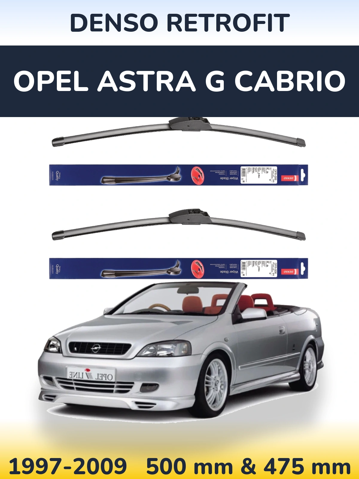 Ștergătoare Denso Retrofit pentru Opel Astra G cabrio