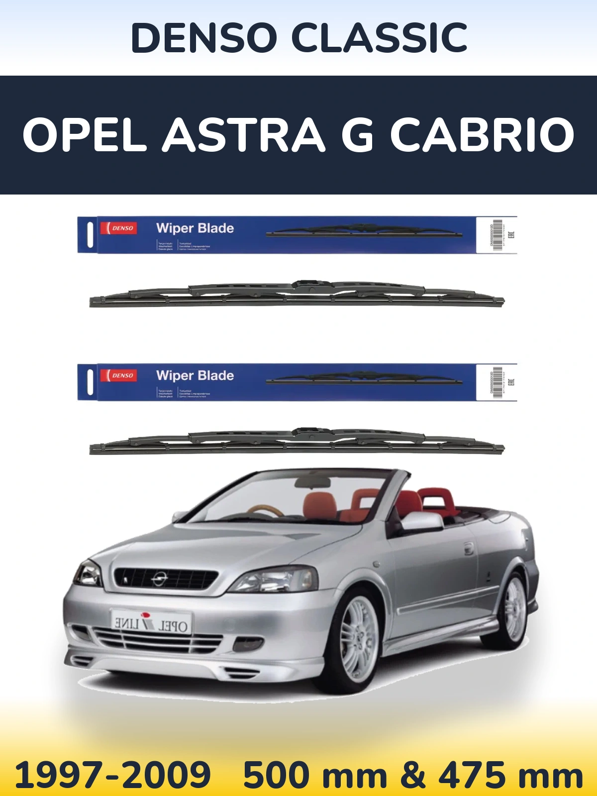 Ștergătoare Denso Classic pentru Opel Astra G cabrio