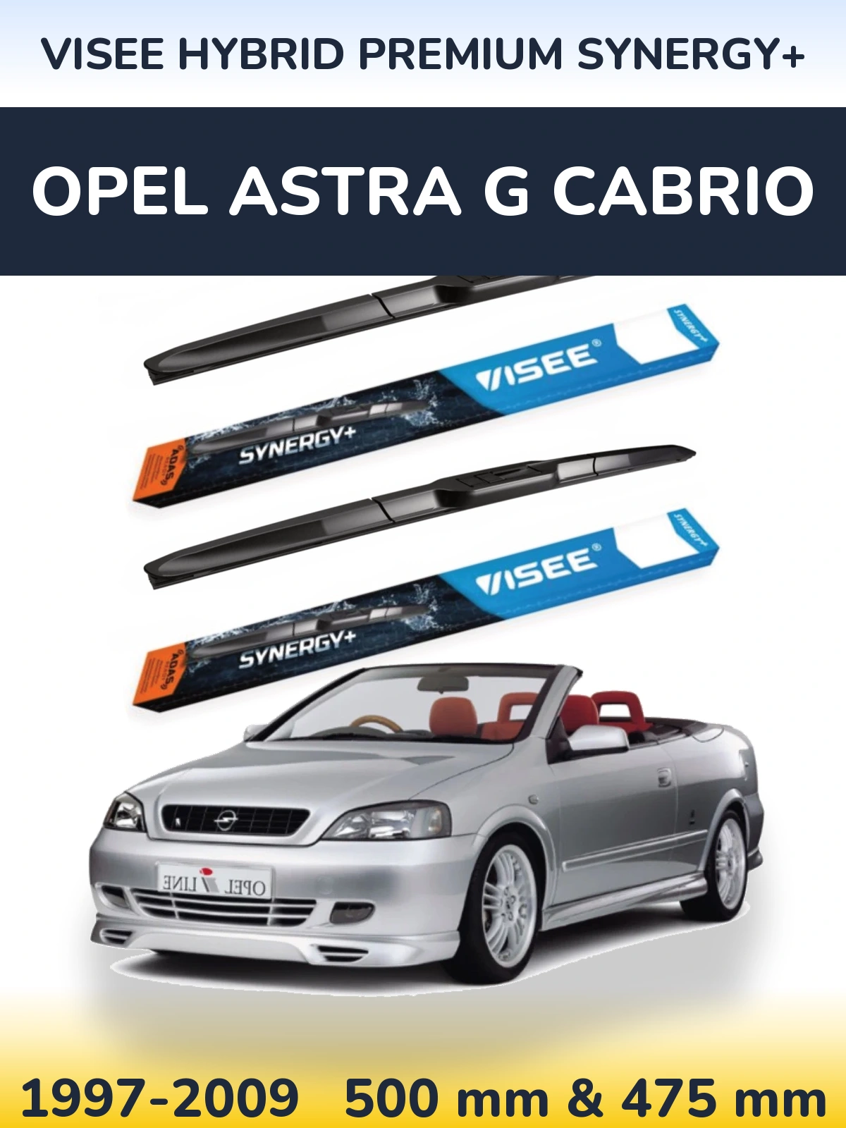Ștergătoare VISEE HYBRID PREMIUM SYNERGY+ pentru Opel Astra G cabrio