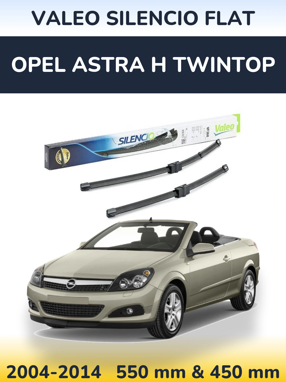 Ștergătoare Valeo Silencio Flat pentru Opel Astra H TwinTop