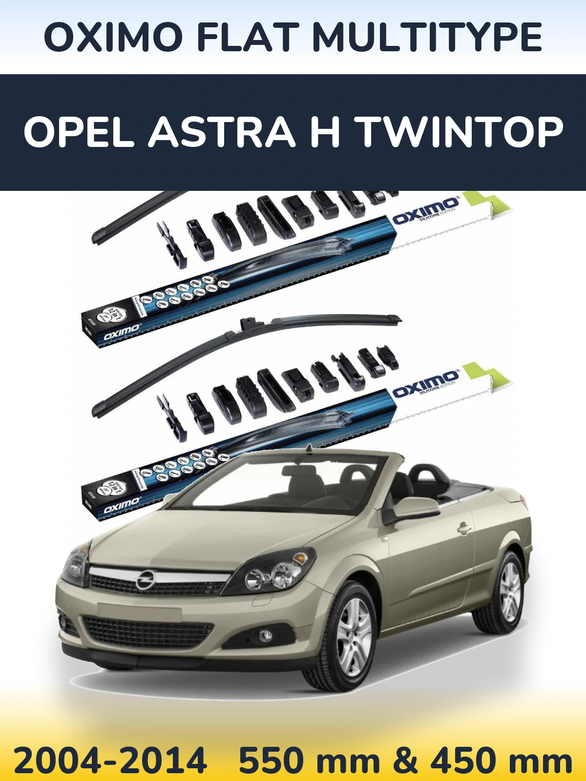 Ștergătoare Oximo Flat MultiTipe pentru Opel Astra H TwinTop