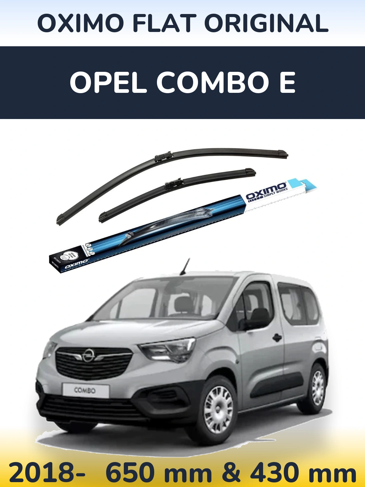 Ștergătoare Oximo Flat Original pentru Opel Combo E