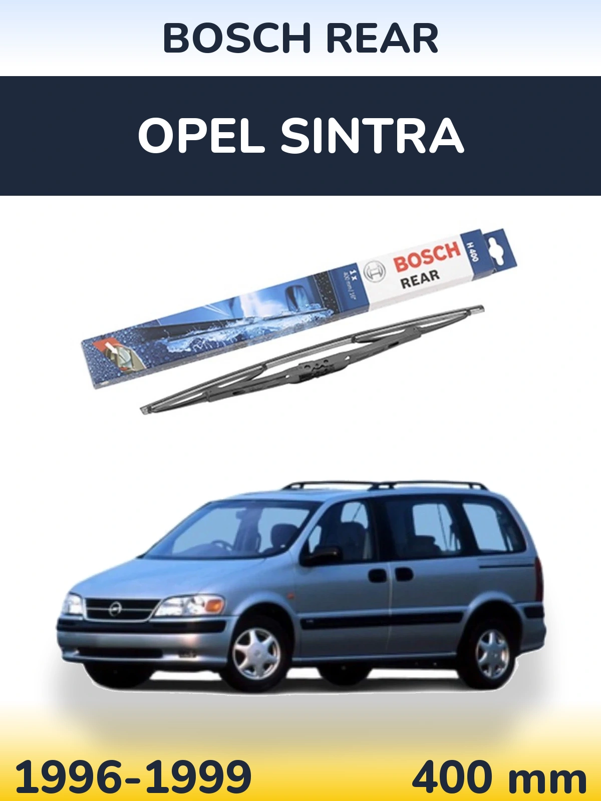 Rear wiper blade BOSCH Rear 400 mm for Opel Sintra 1996-1999