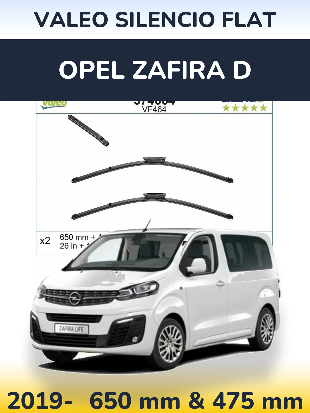 Ștergătoare Valeo Silencio Flat pentru Opel Zafira D