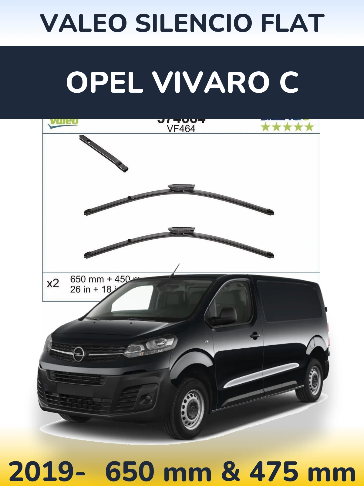 Ștergătoare Valeo Silencio Flat pentru Opel Vivaro C