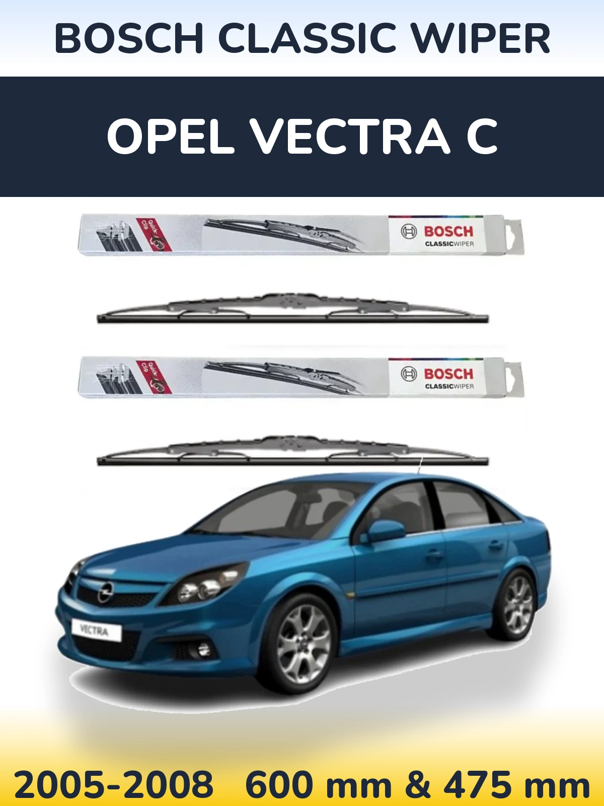 Ștergătoare BOSCH Classic Wiper pentru Opel Vectra C