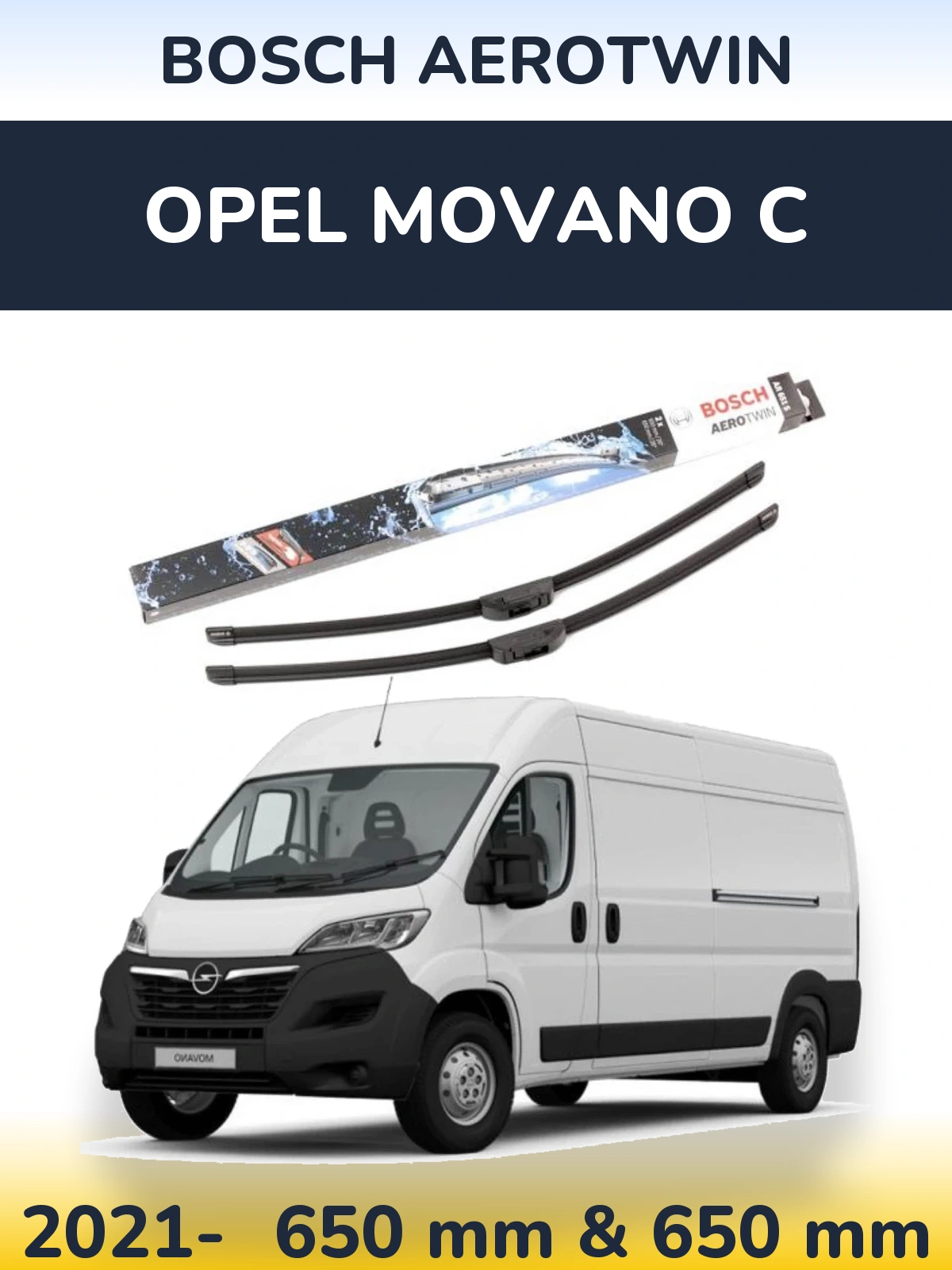 Ștergătoare BOSCH AeroTwin pentru Opel Movano C