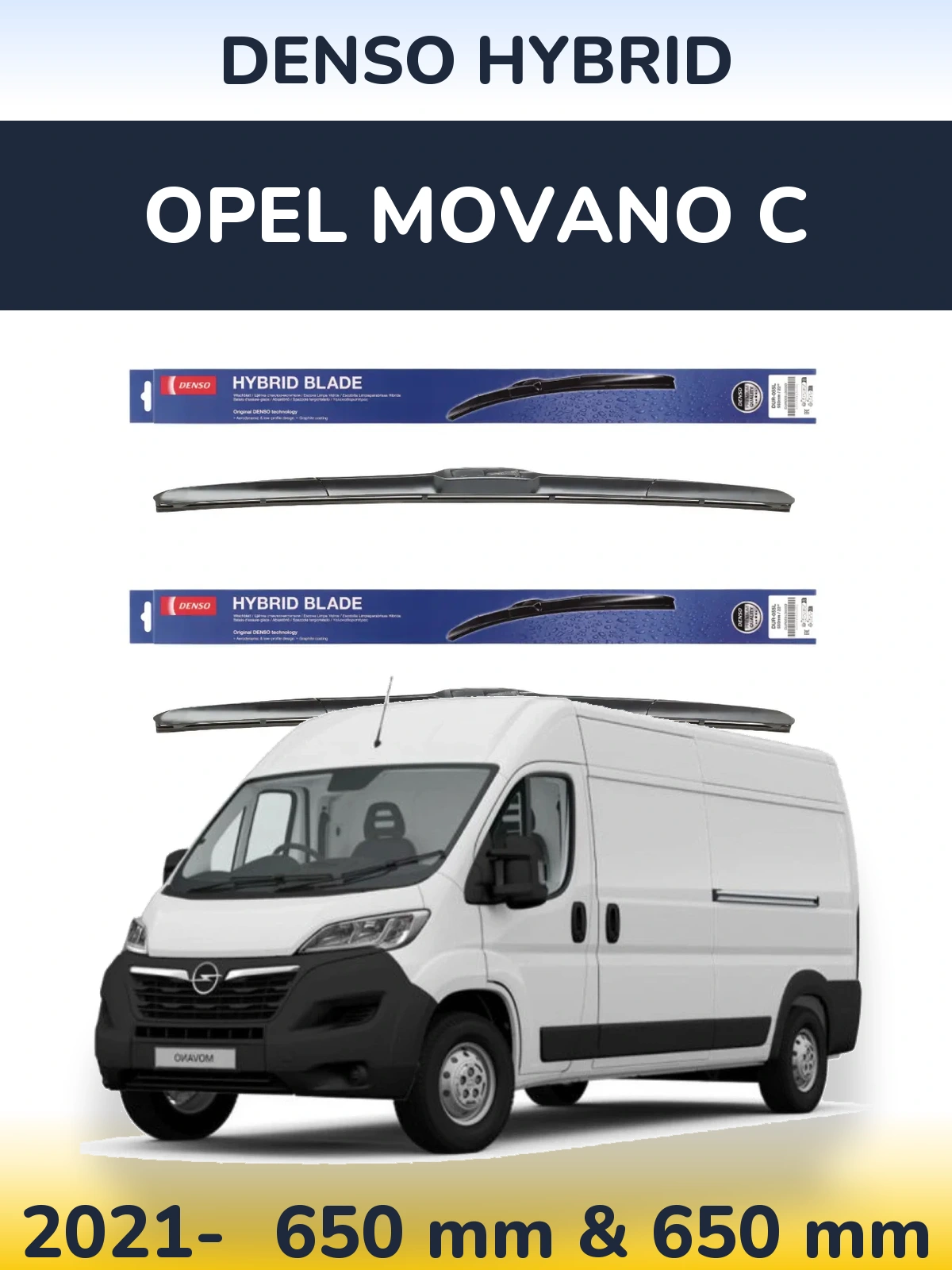 Ștergătoare Denso Hybrid pentru Opel Movano C