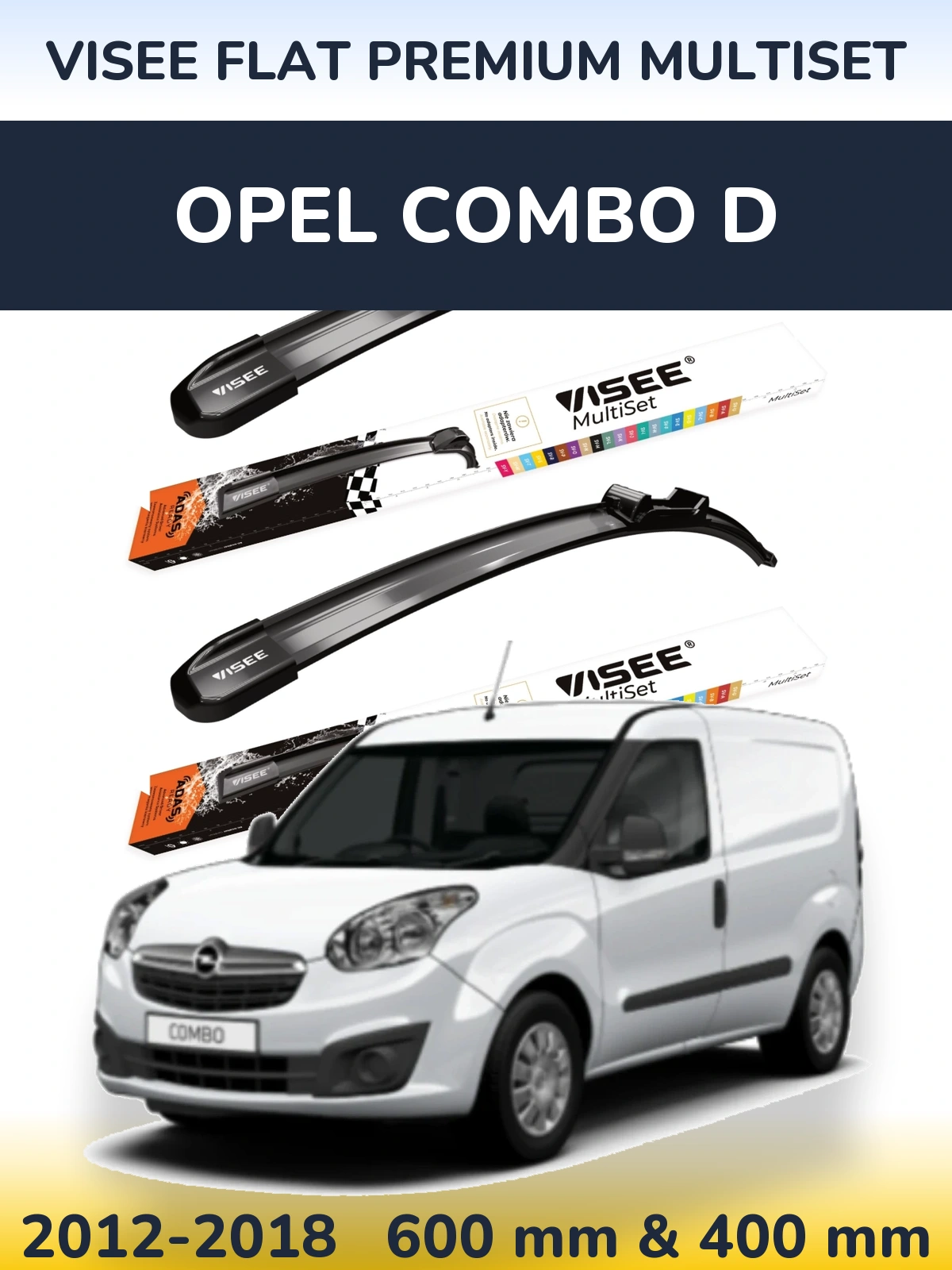 Ștergătoare VISEE FLAT PREMIUM MultiSet pentru Opel Combo D