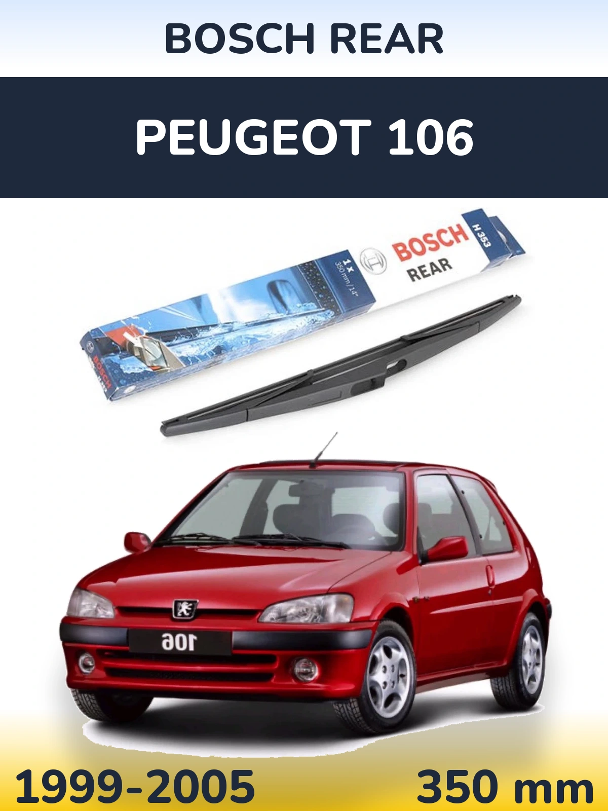 Ștergătoare BOSCH Rear pentru Peugeot 106