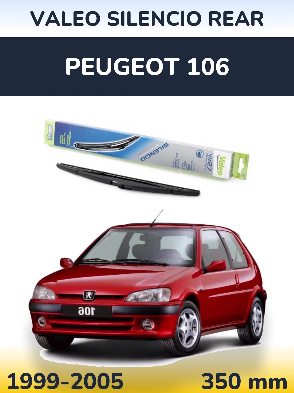 Ștergătoare Valeo Silencio Rear pentru Peugeot 106