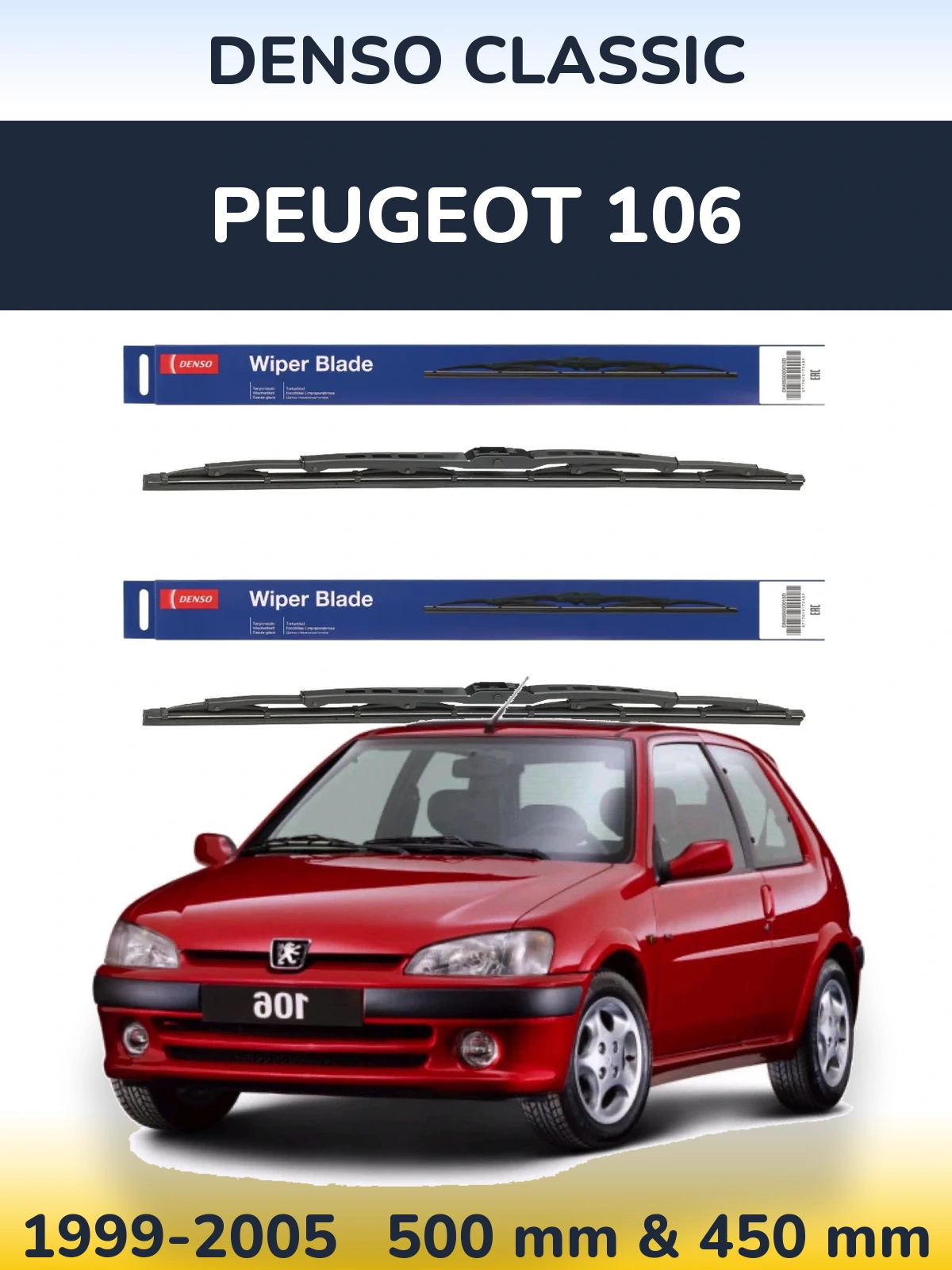 Ștergătoare Denso Classic pentru Peugeot 106