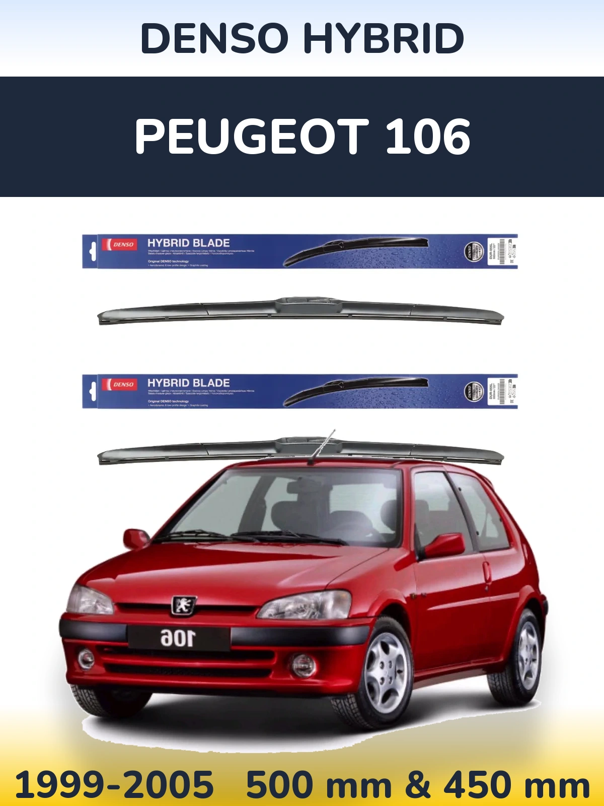 Ștergătoare Denso Hybrid pentru Peugeot 106
