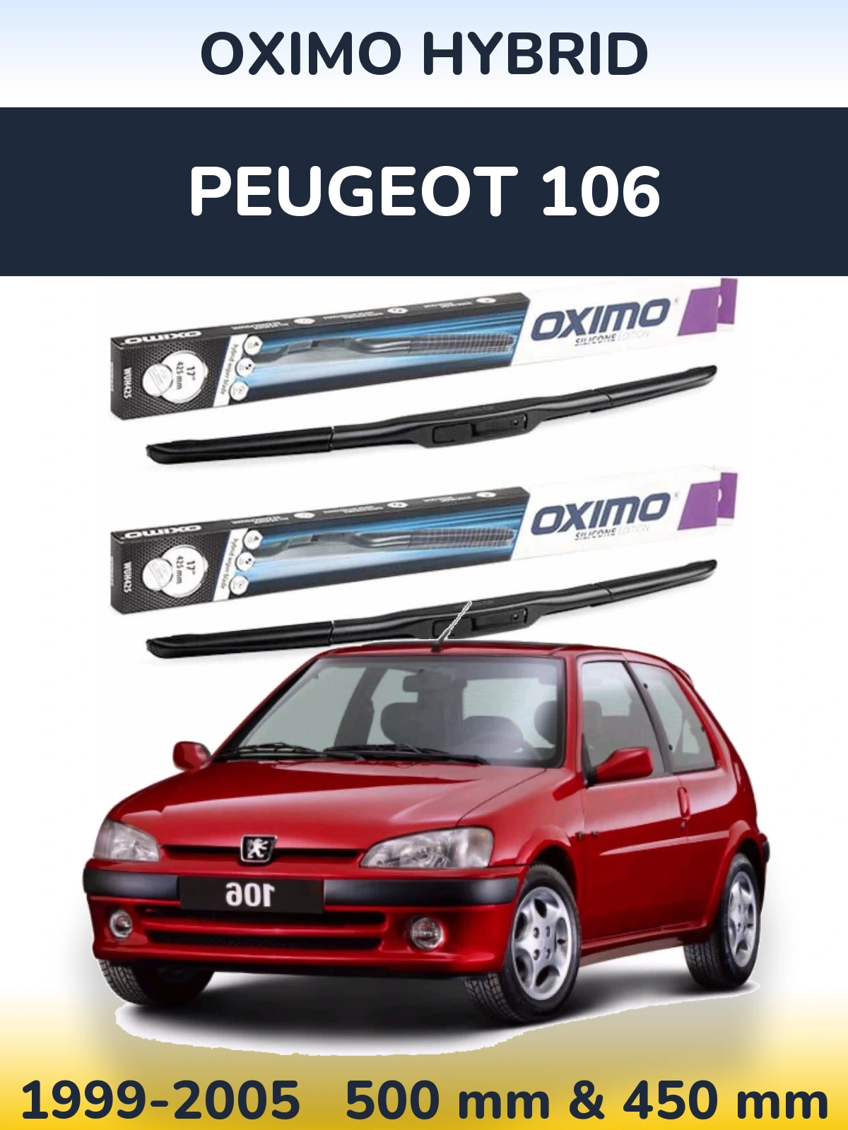 Ștergătoare Oximo Hybrid pentru Peugeot 106