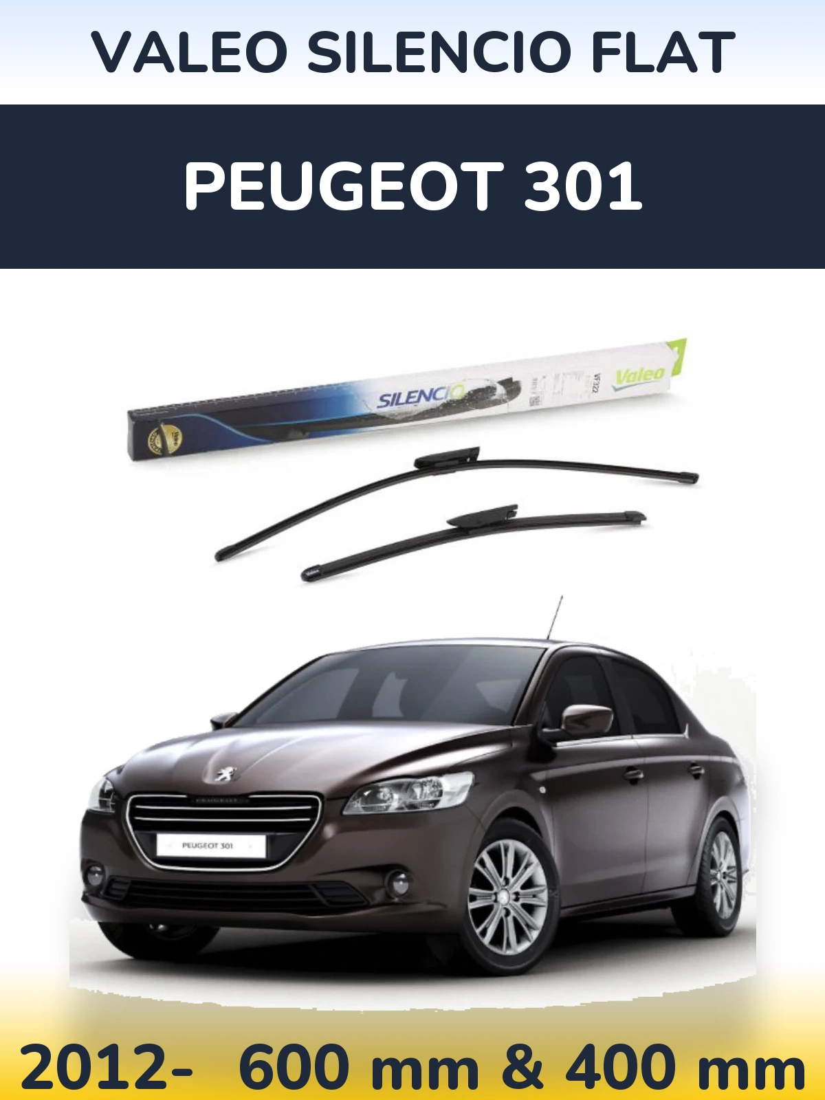 Ștergătoare Valeo Silencio Flat pentru Peugeot 301