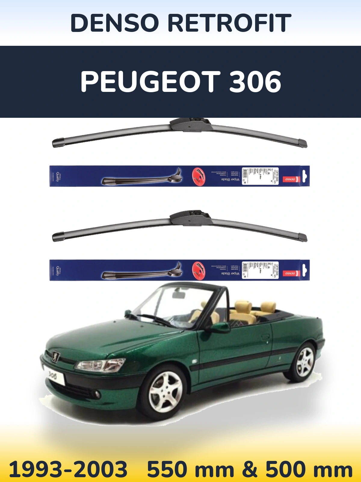 Ștergătoare Denso Retrofit pentru Peugeot 306