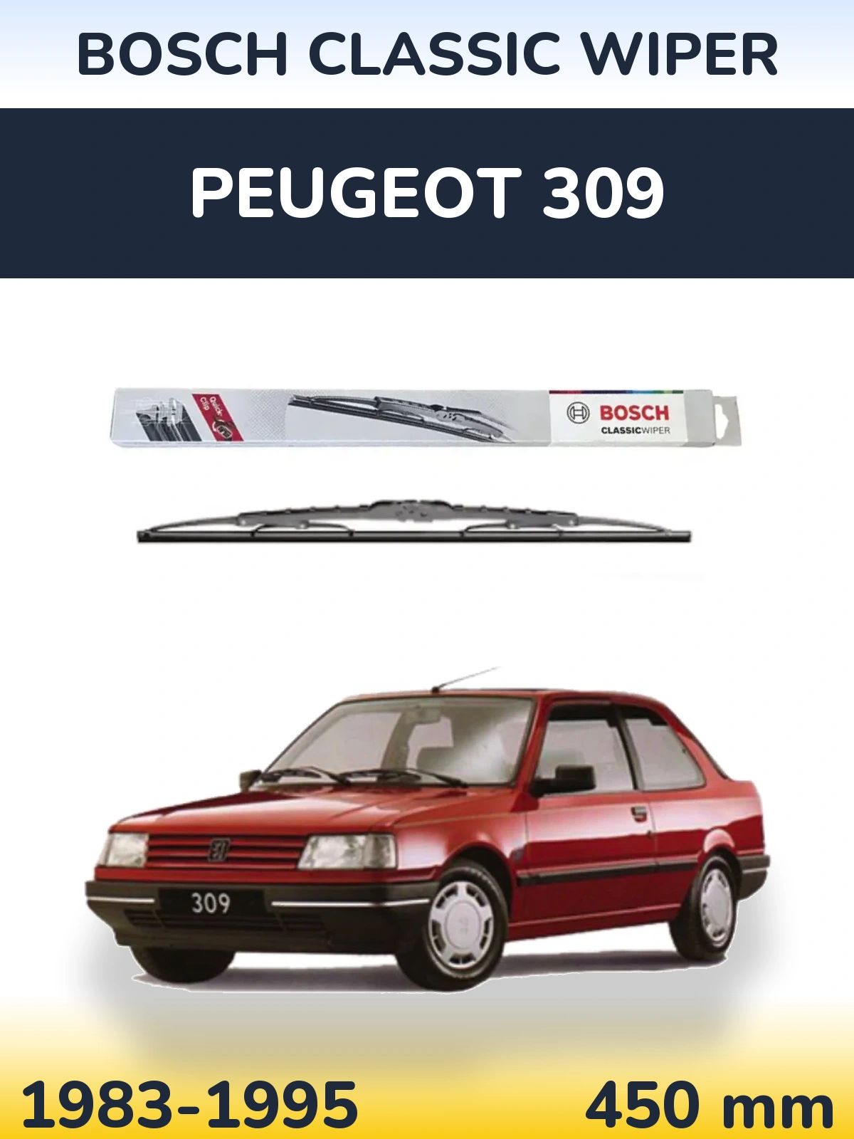Ștergătoare BOSCH Classic Wiper pentru Peugeot 309