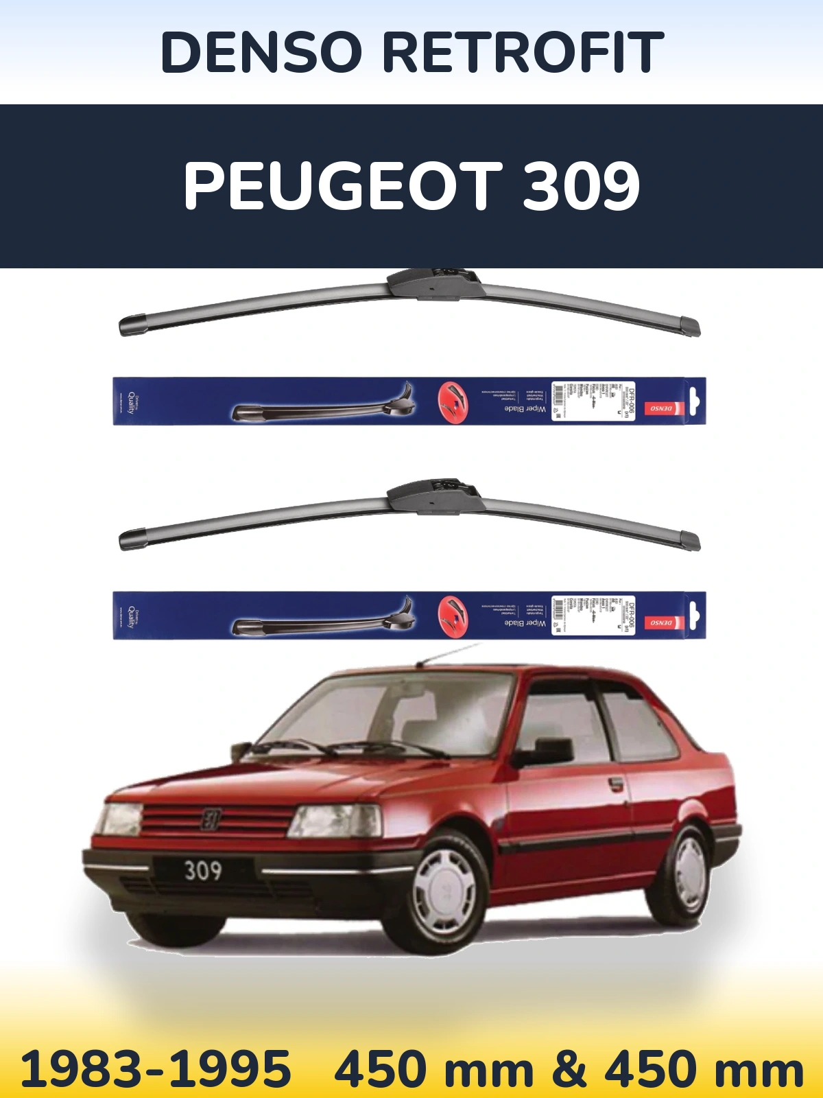 Ștergătoare Denso Retrofit pentru Peugeot 309