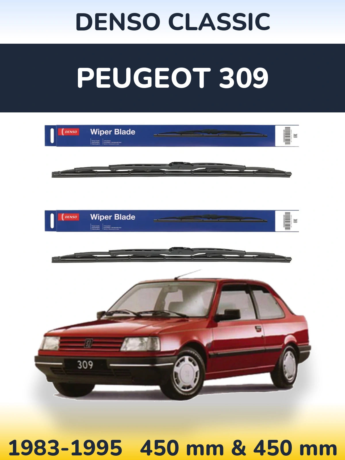 Ștergătoare Denso Classic pentru Peugeot 309