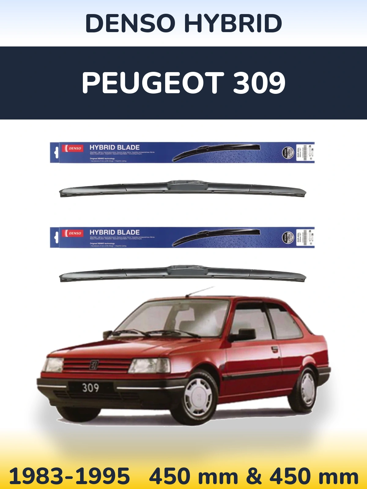 Ștergătoare Denso Hybrid pentru Peugeot 309