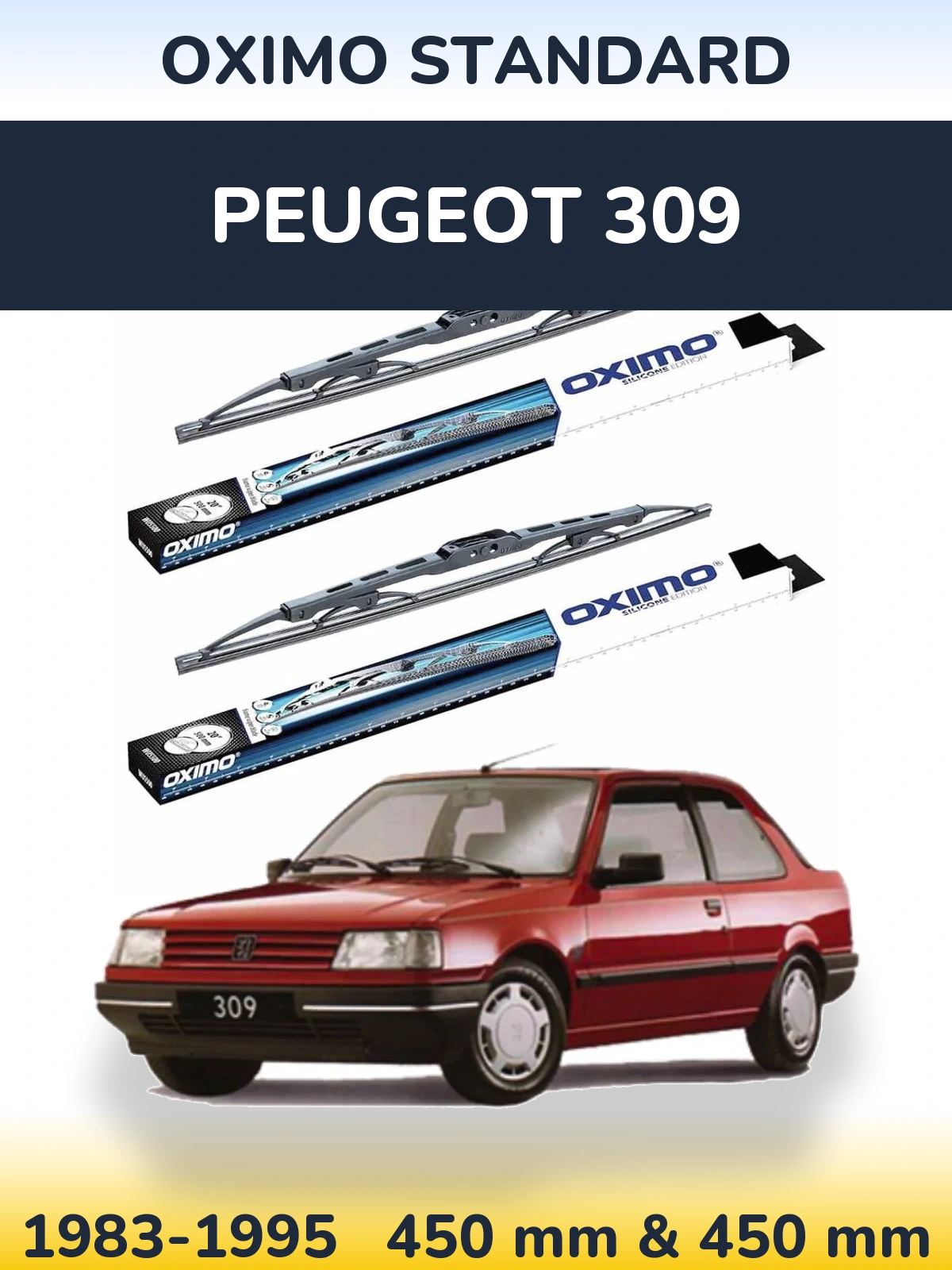 Ștergătoare Oximo Standard pentru Peugeot 309