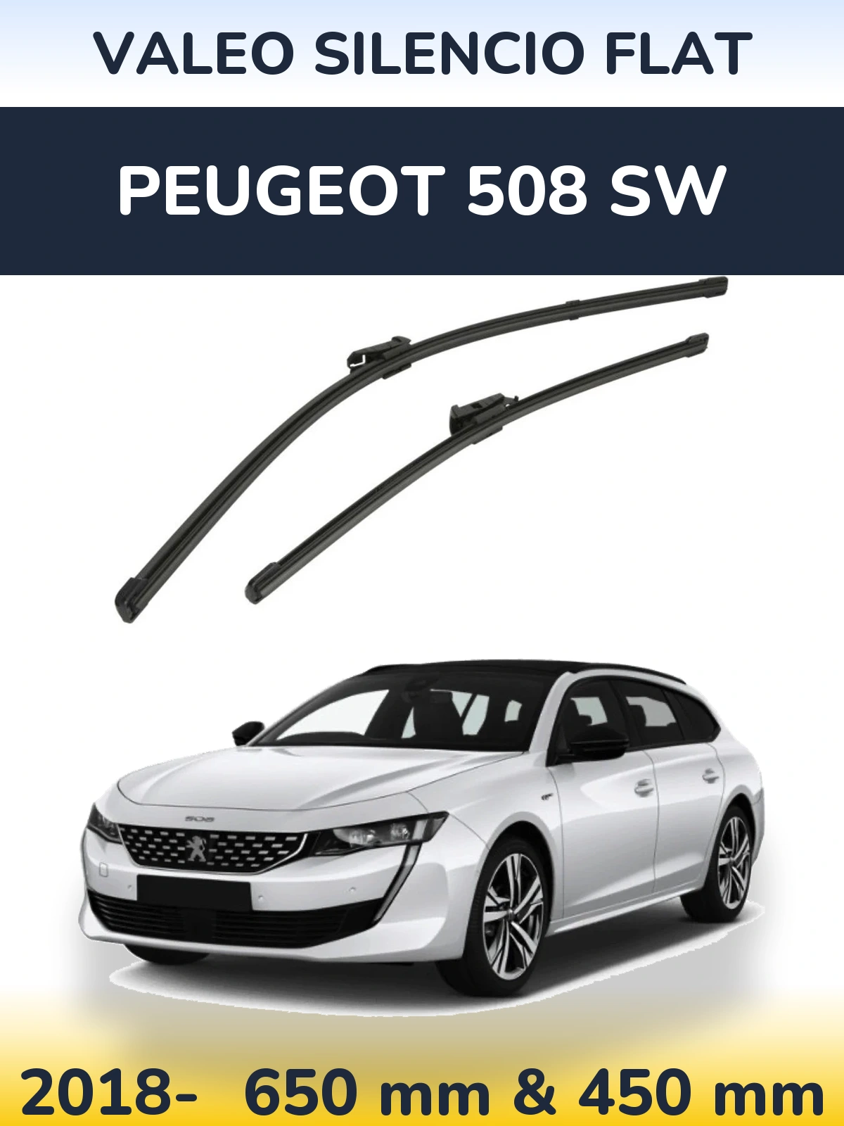 Ștergătoare Valeo Silencio Flat pentru Peugeot 508 SW