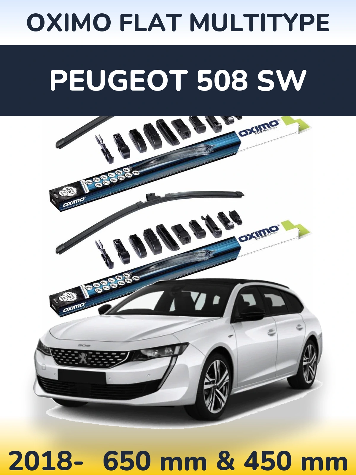 Ștergătoare Oximo Flat MultiTipe pentru Peugeot 508 SW
