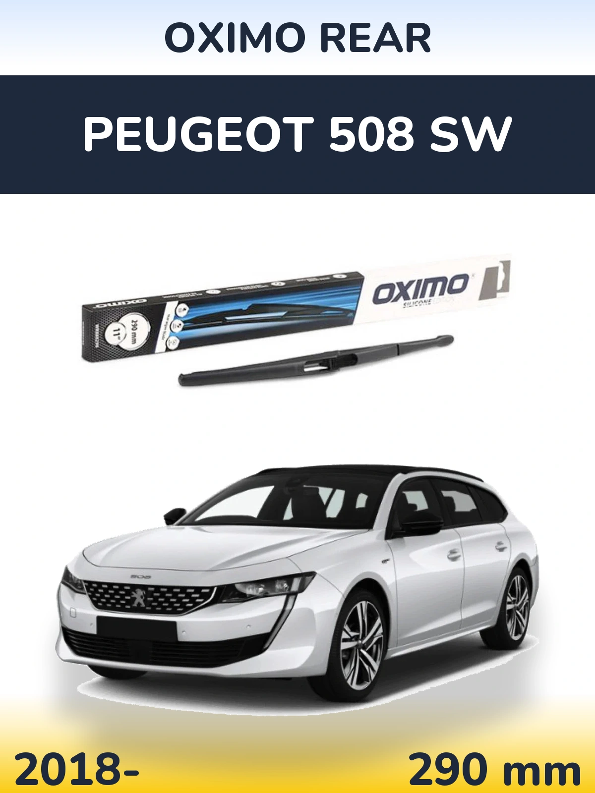 Rear wiper blade Oximo Rear 290 mm for Peugeot 508 SW 2018-2026