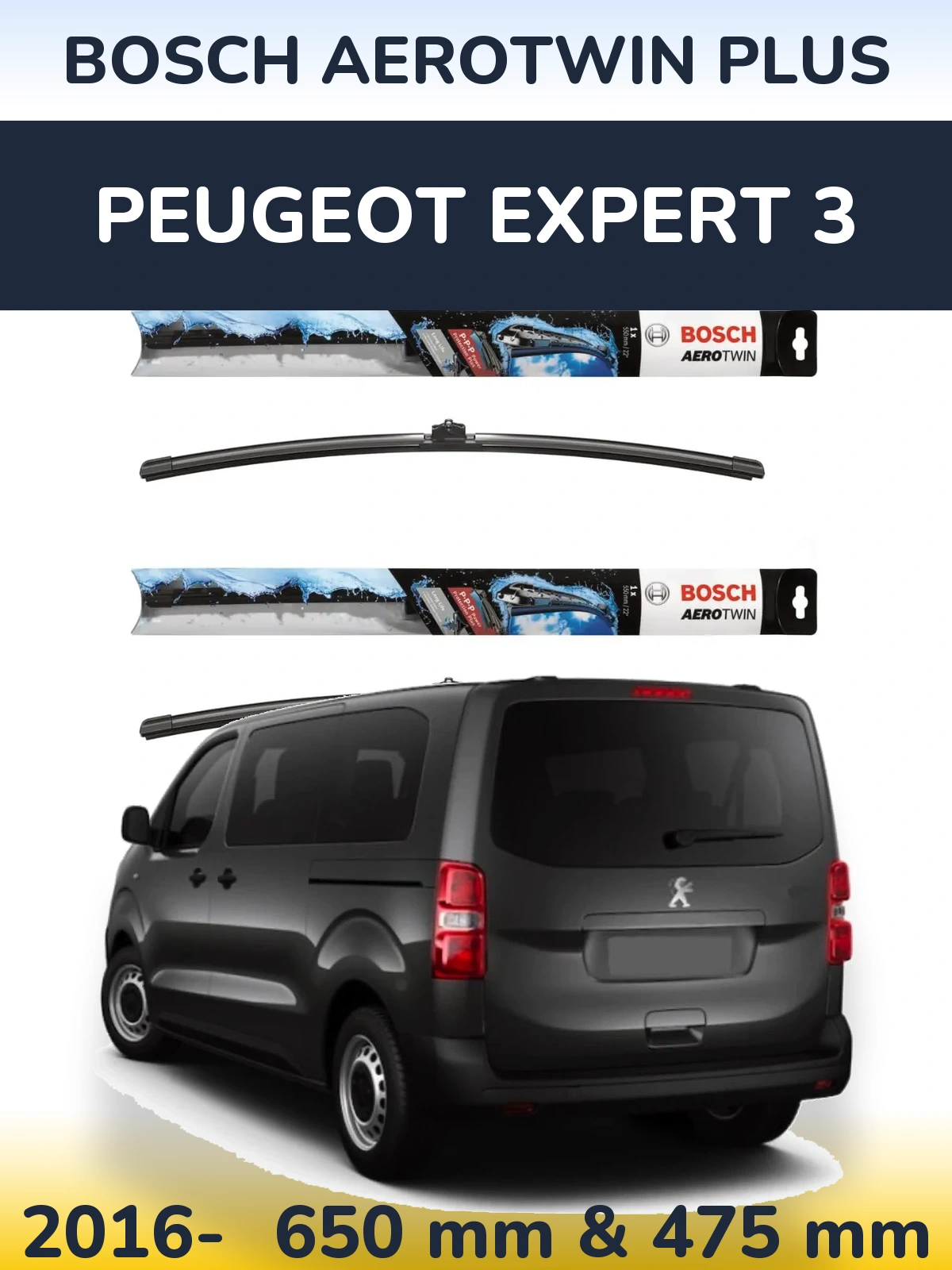 Ștergătoare BOSCH AeroTwin Plus pentru Peugeot Expert 3