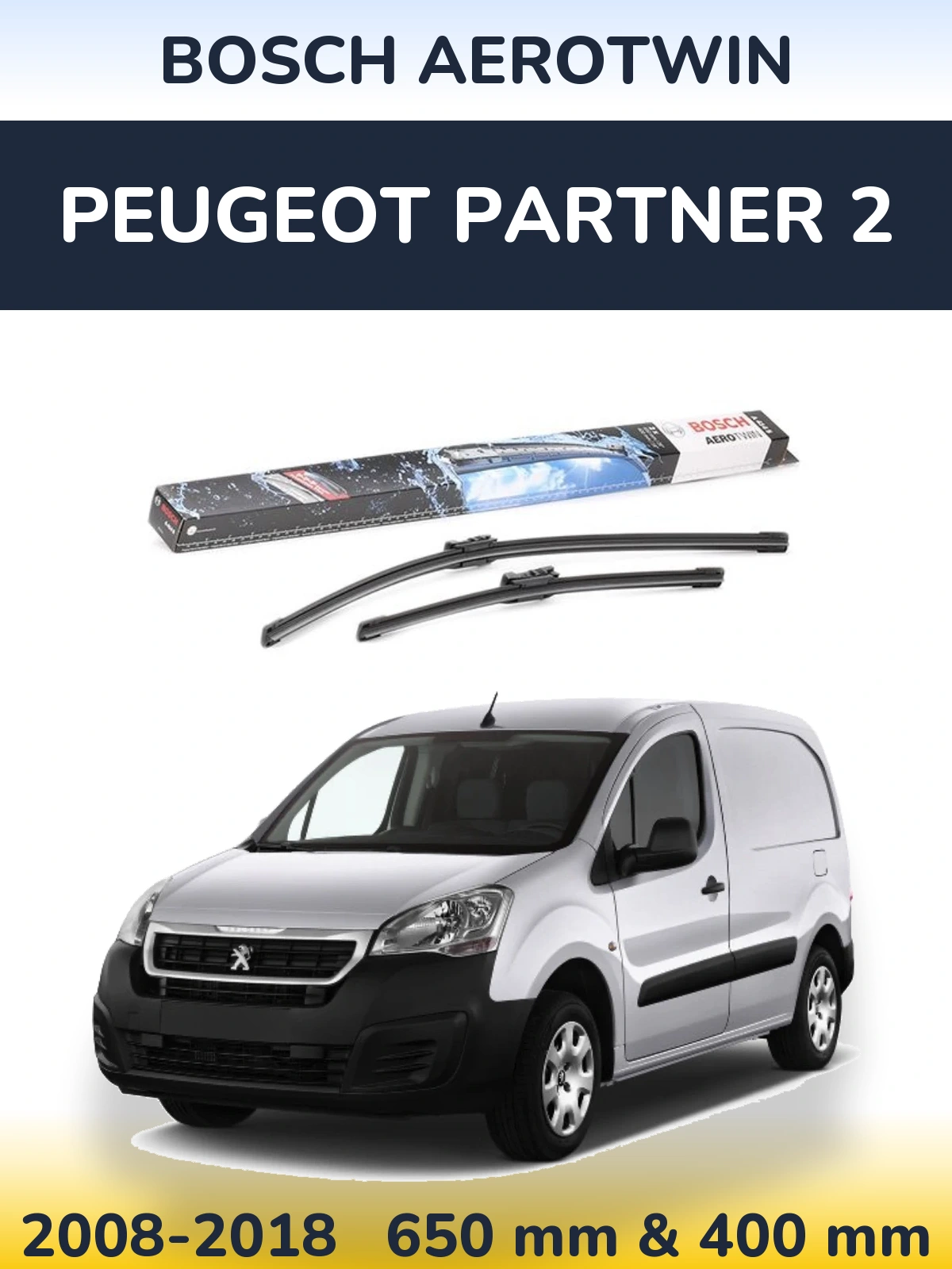 Ștergătoare BOSCH AeroTwin pentru Peugeot Partner 2