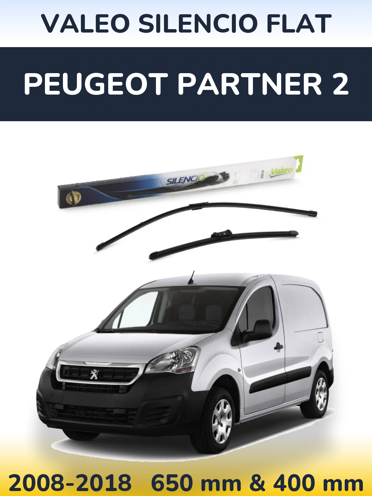 Ștergătoare Valeo Silencio Flat pentru Peugeot Partner 2