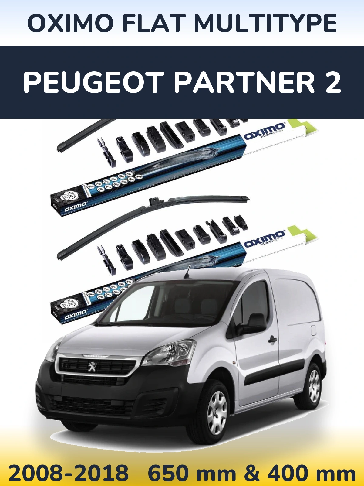 Ștergătoare Oximo Flat MultiTipe pentru Peugeot Partner 2