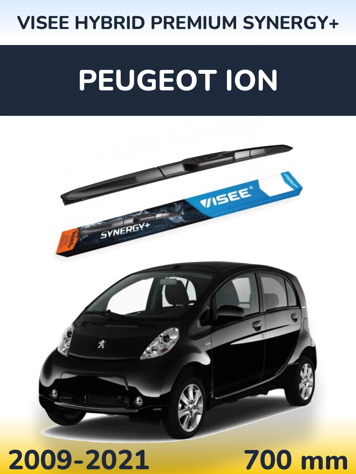 Ștergătoare VISEE HYBRID PREMIUM SYNERGY+ pentru Peugeot iOn