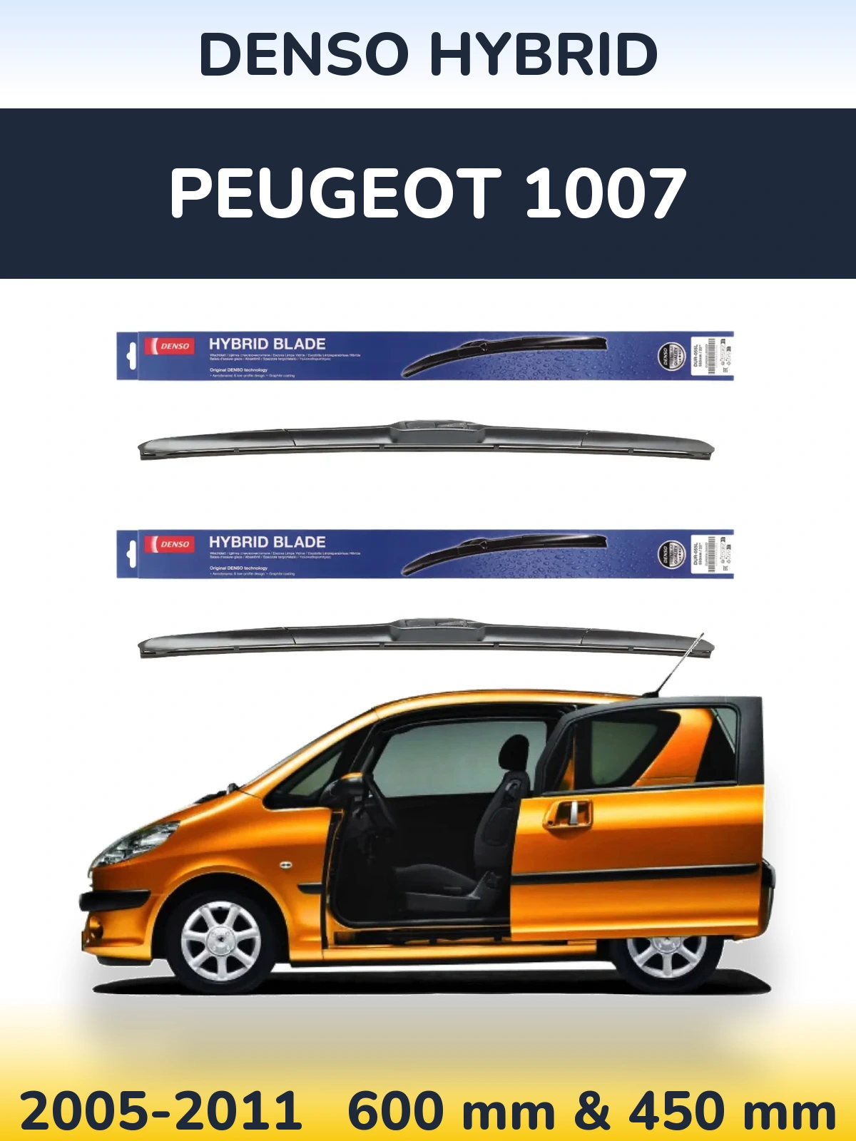Ștergătoare Denso Hybrid pentru Peugeot 1007
