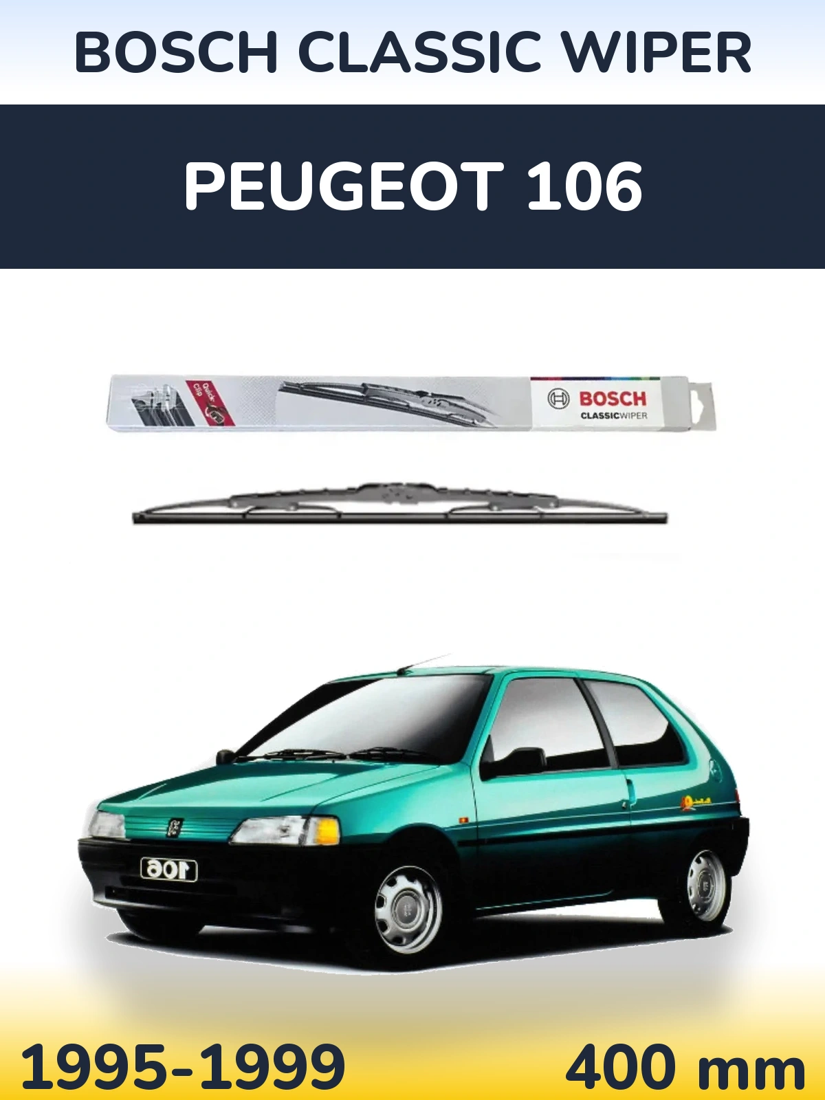 Ștergătoare BOSCH Classic Wiper pentru Peugeot 106