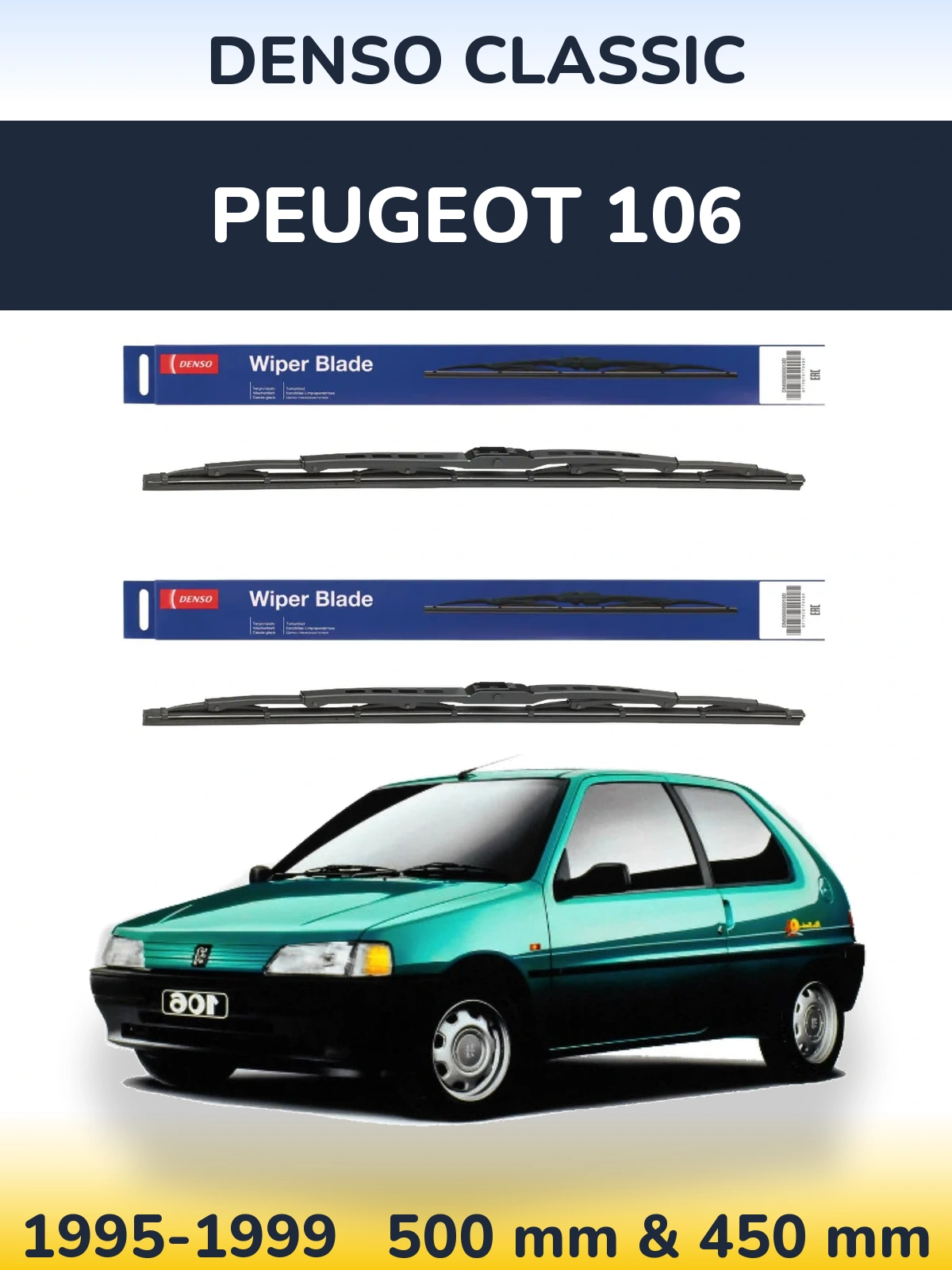 Ștergătoare Denso Classic pentru Peugeot 106