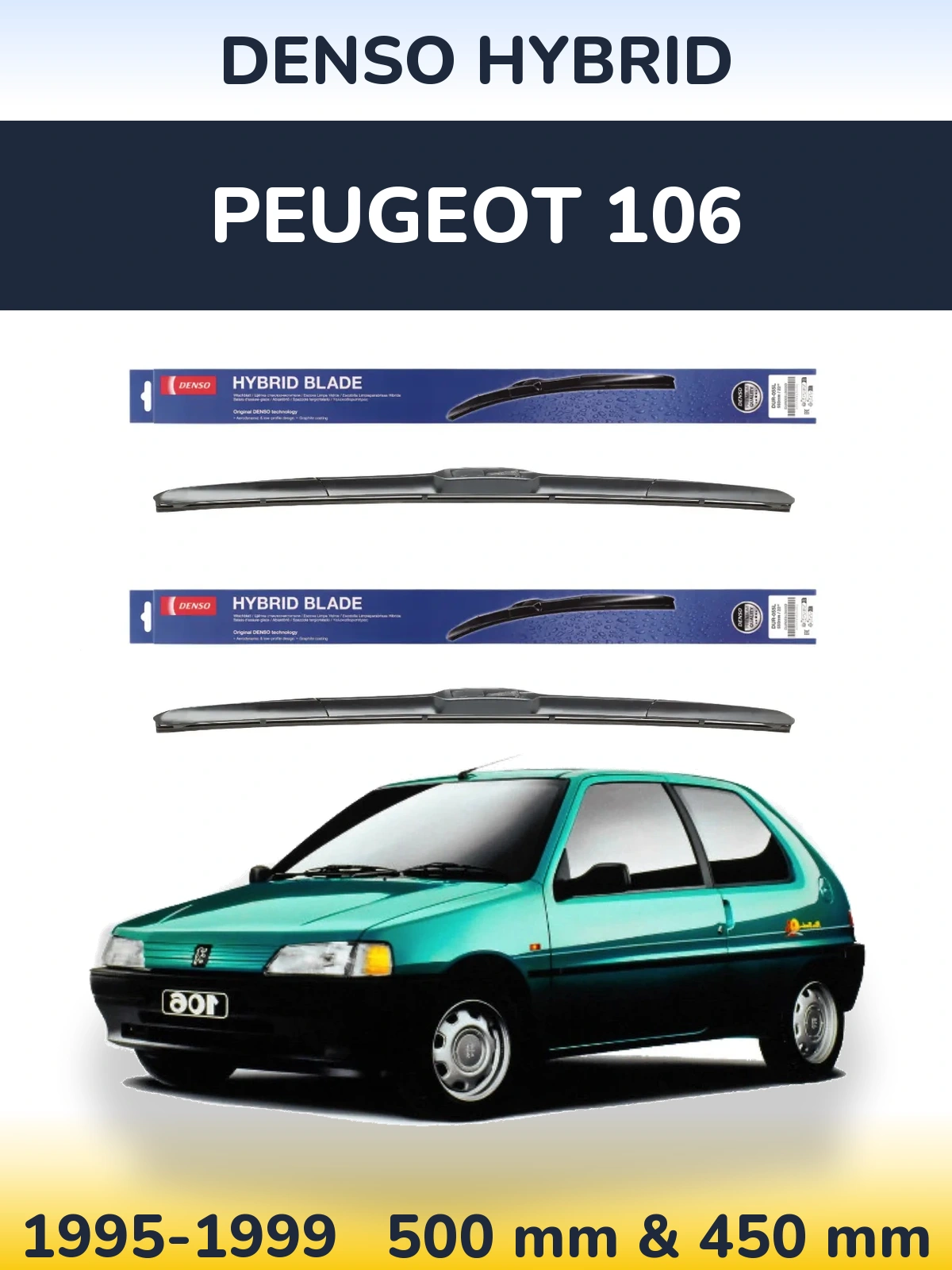 Ștergătoare Denso Hybrid pentru Peugeot 106